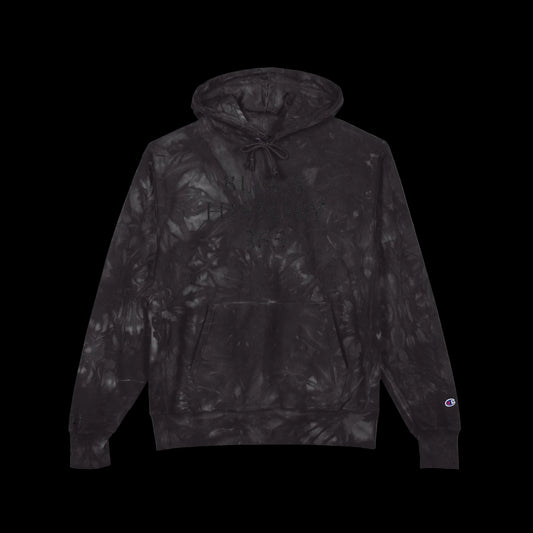 Black History 365 - Embroidered Black Tie-Dye Hoodie - AetherLux.Shop