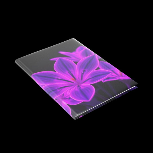 Royal Aura: Dark Flowers Hardcover Notebook with Puffy Covers - AetherLux.Shop