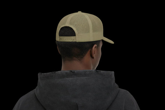 Army Green Embroidered '777' Trucker Hat — Lucky Number Snapback Cap - AetherLux.Shop