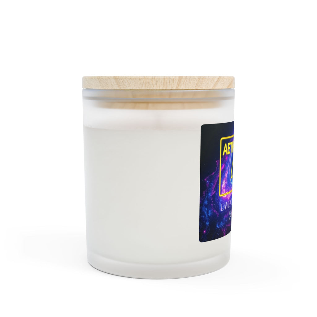 Lavender Frosted Glass Candle, 11oz