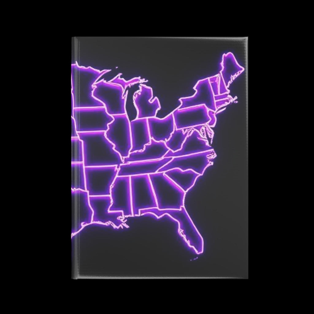 Royal Aura: America Hardcover Notebook with Puffy Covers by Printify