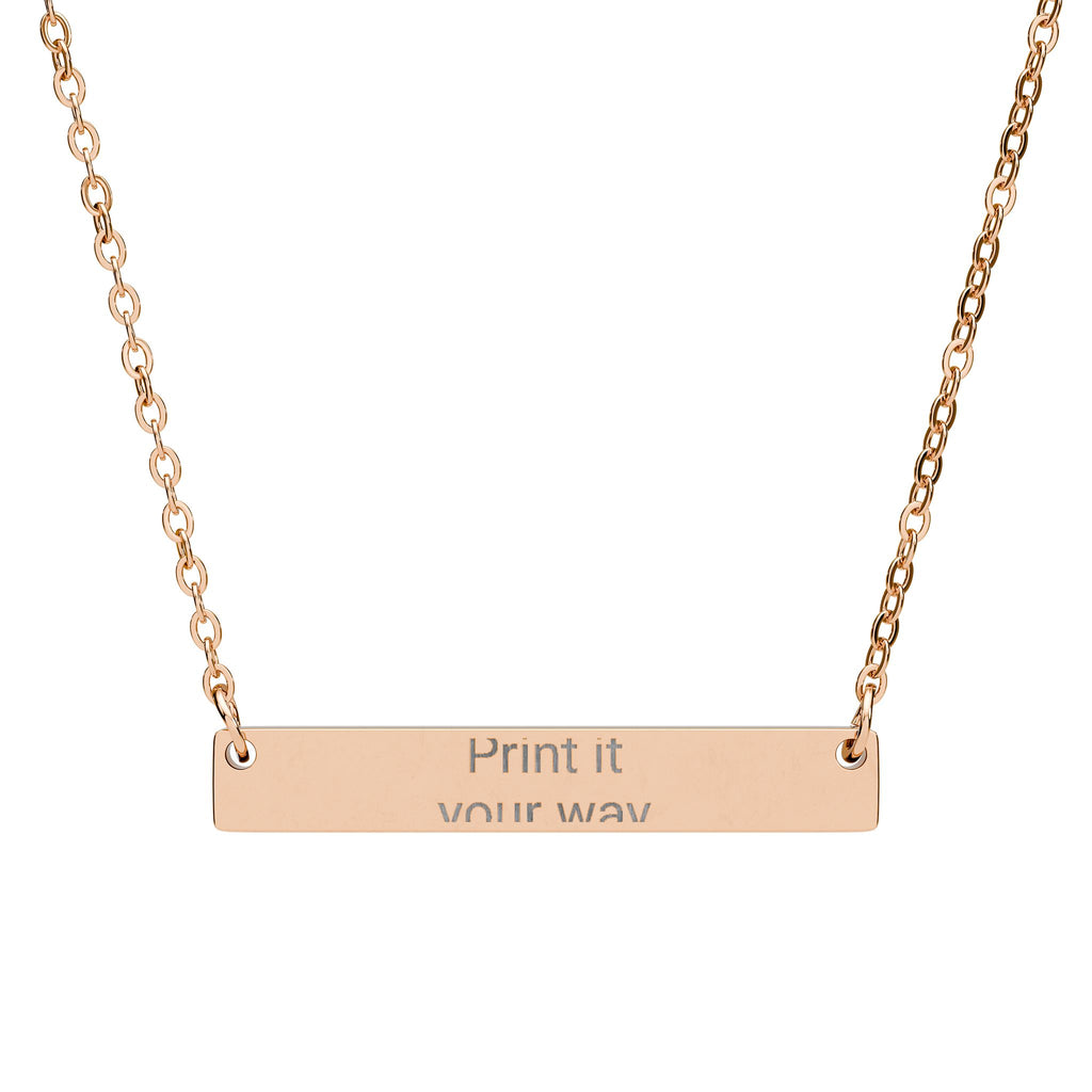 Horizontal Bar Necklace (Engraving)