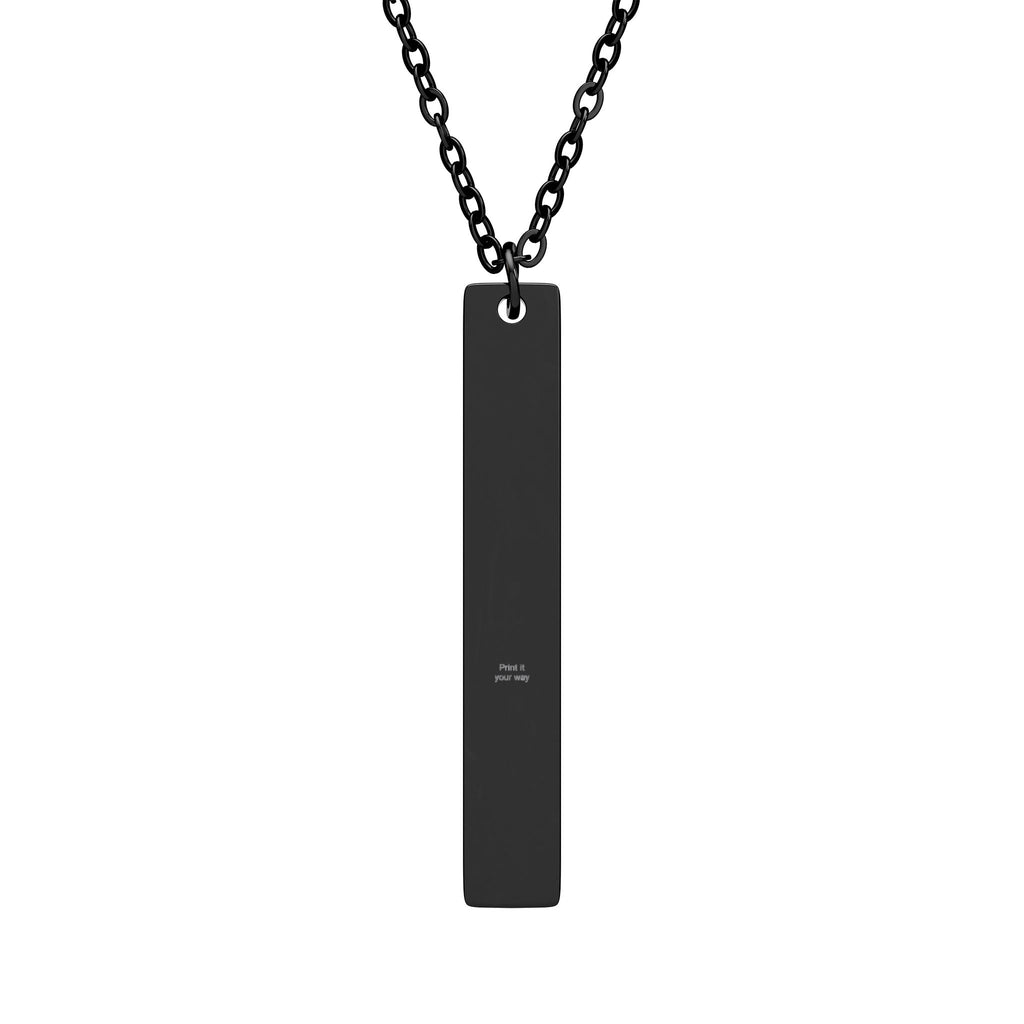 Personalized Vertical Bar Necklace, Custom Engraved Jewelry, Unique Gift for Her, Minimalist Necklace, Birthday, Anniversary, Love Token