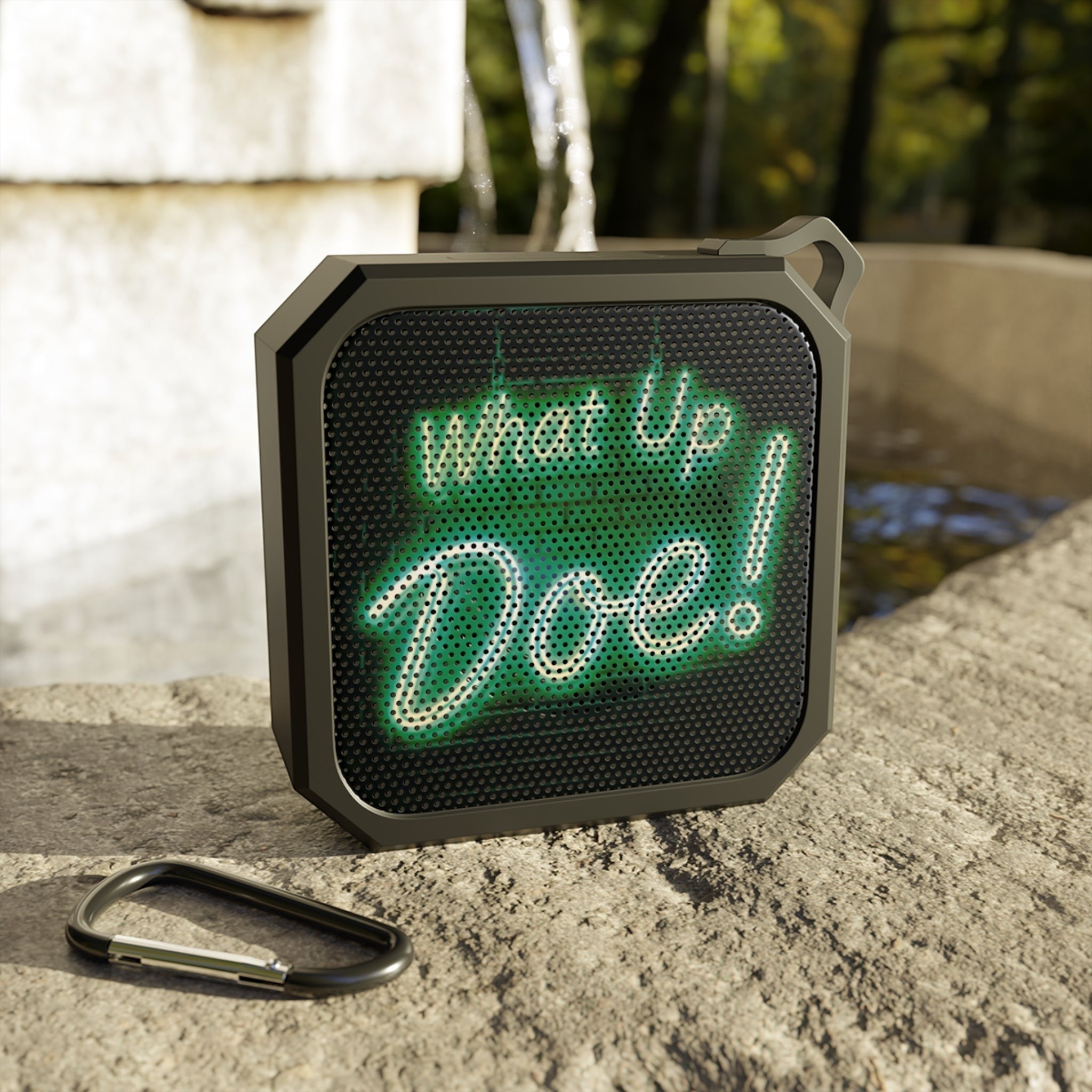What Up Doe! Outdoor Bluetooth Speaker (GREEN) by Printify