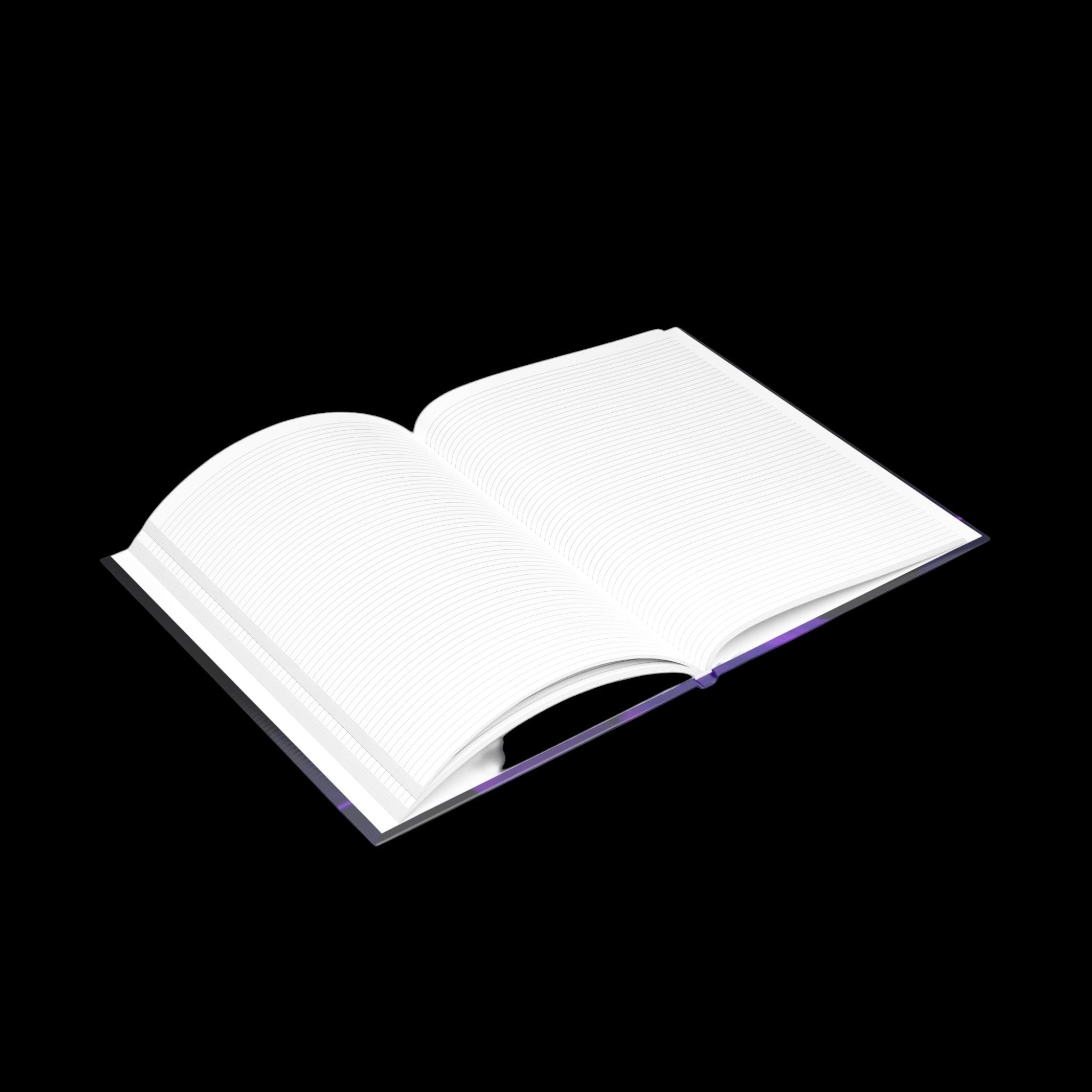 Royal Aura: Lotus Flower Hardcover Notebook with Puffy Covers by Printify