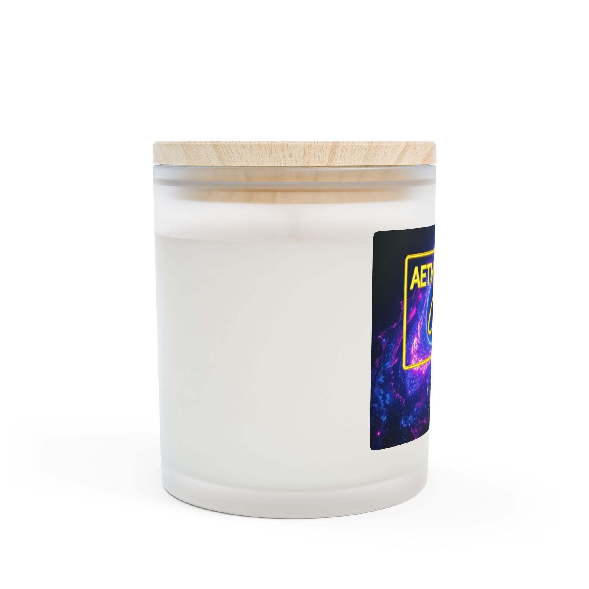 Vanilla Bean Frosted Glass Candle, 11oz