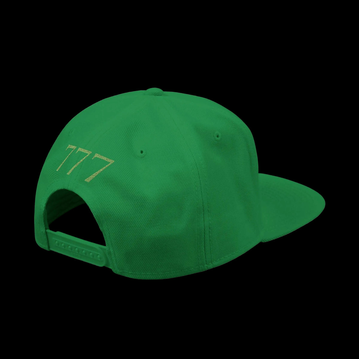 777 Embroidered Snapback Hat - Kelly Green - AetherLux.Shop