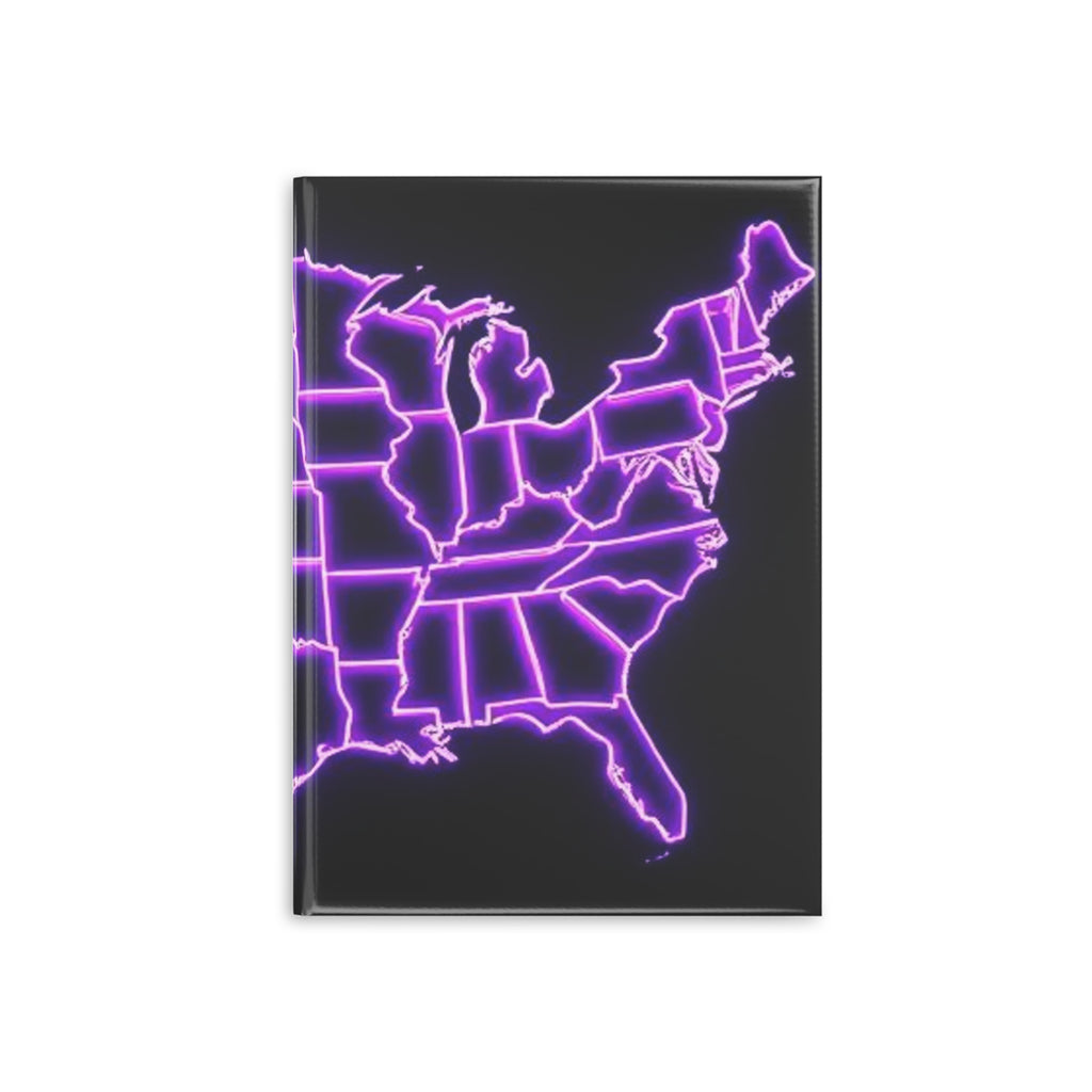 Royal Aura: America Hardcover Notebook with Puffy Covers by Printify