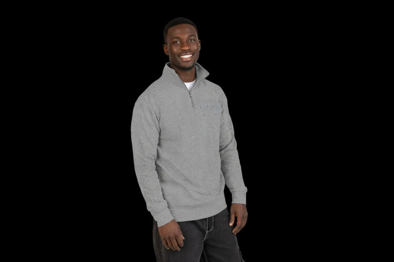 777 Fleece Pullover — Grey Half