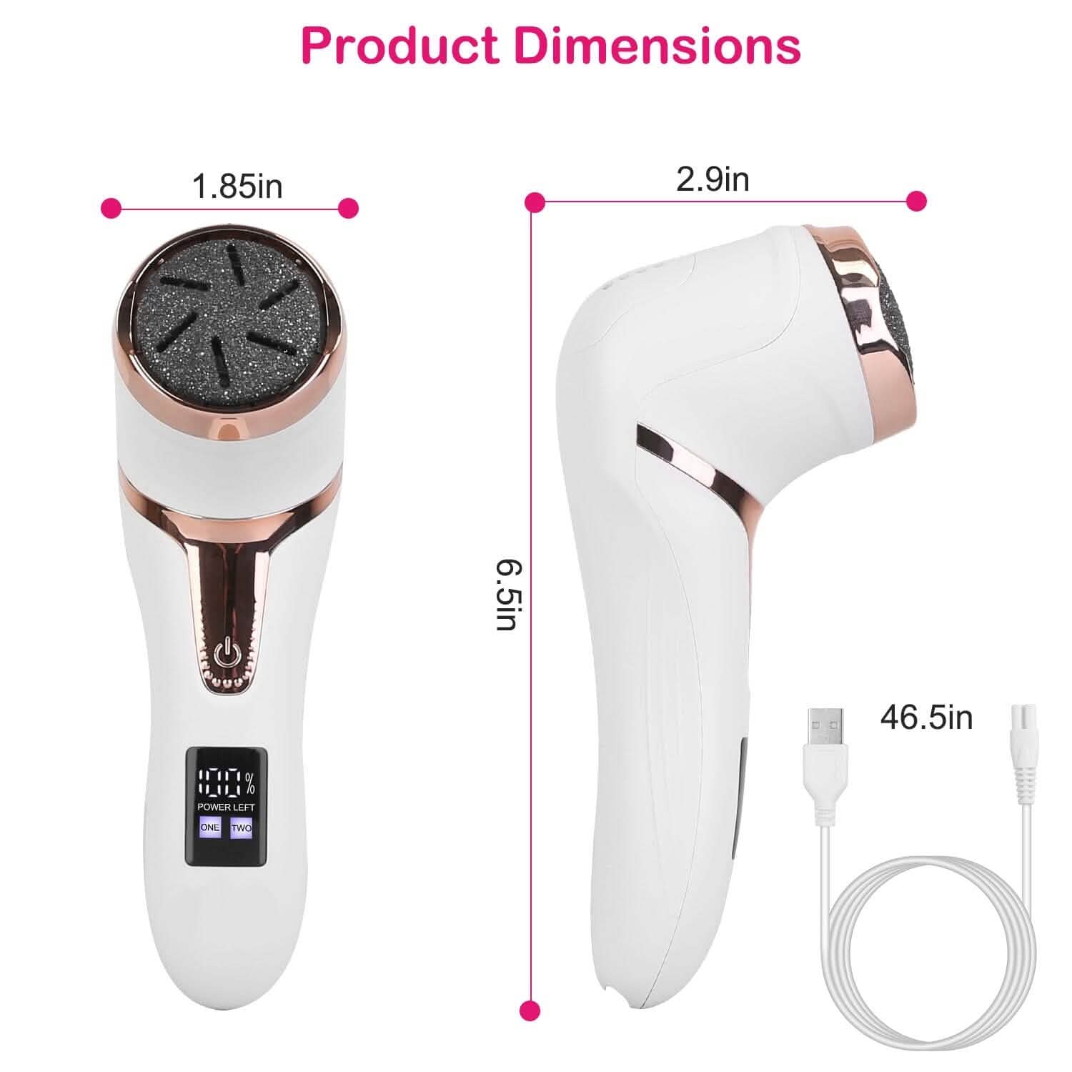 17-Pieces Set: Electric Foot Callus Remover with Vacuum Foot Grinder Rechargeable by DailySale
