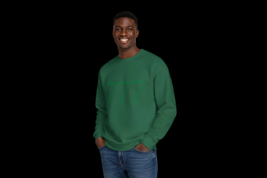 777 Crewneck Sweatshirt — Forest Green - AetherLux.Shop
