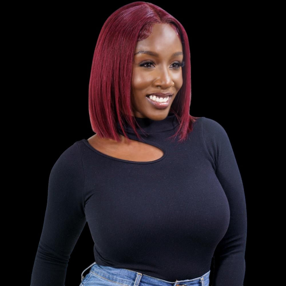 Cherry 13x4 Transparent Lace Front 100% Human Hair Bob Wig by Private Label