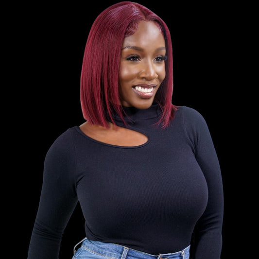 Cherry 13x4 Transparent Lace Front 100% Human Hair Bob Wig by Private Label