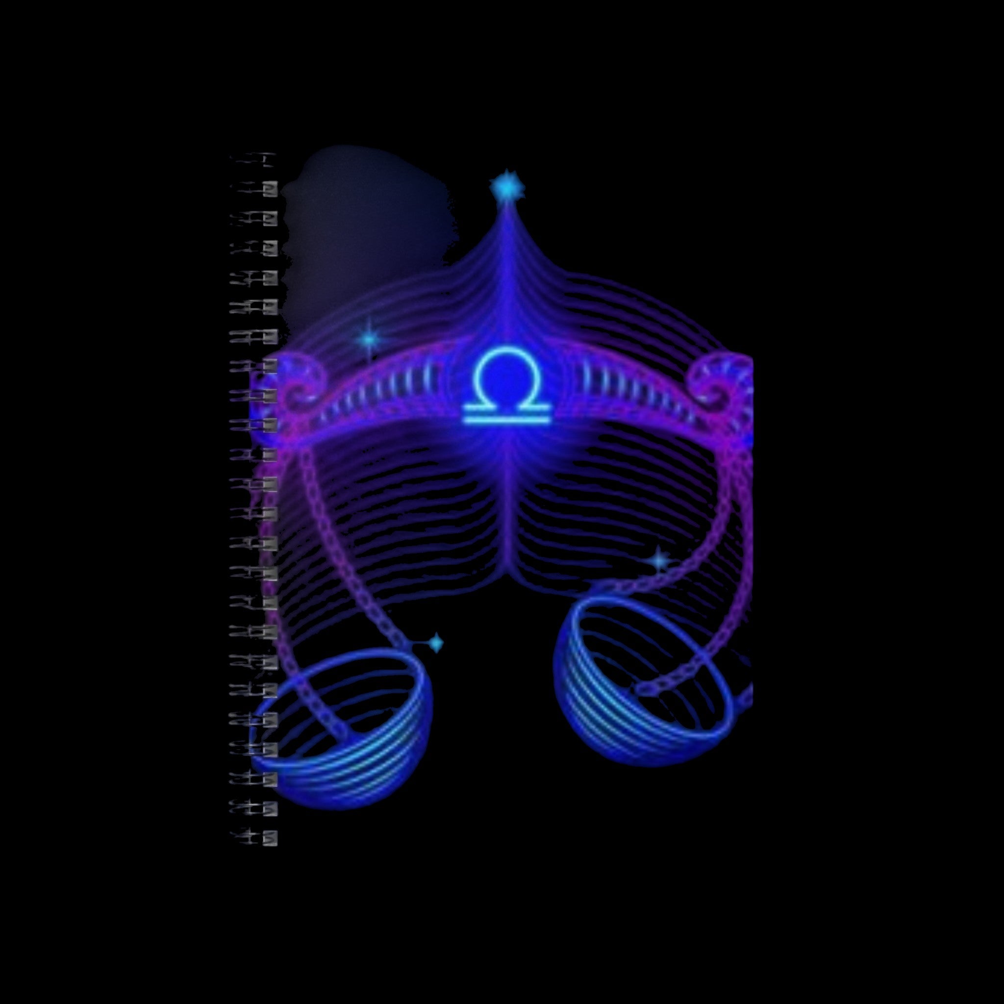 Bleu Aura: Libra Spiral Notebook - Ruled Line by Printify