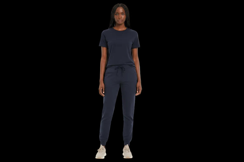 Black sweatpants on a white background