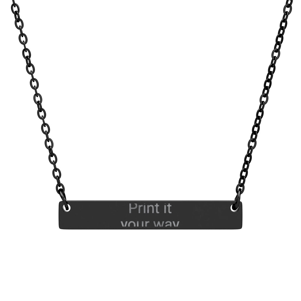 Horizontal Bar Necklace (Engraving)