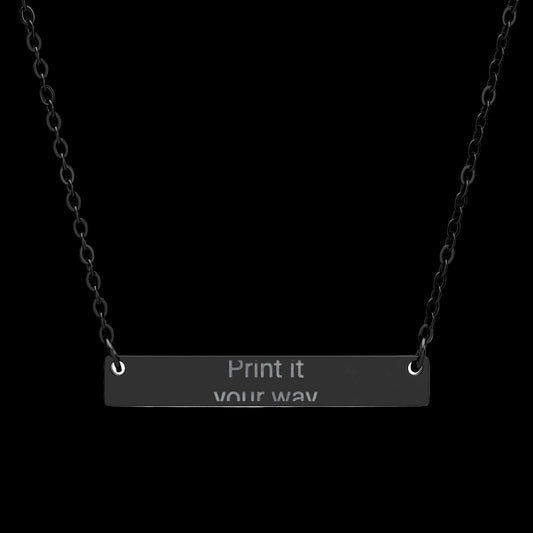 Horizontal Bar Necklace (Engraving) - AetherLux.Shop