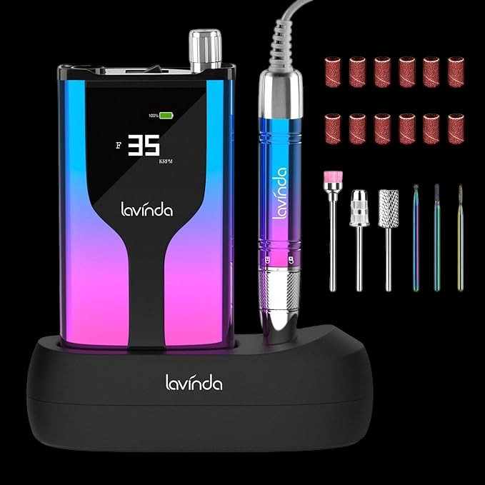 Wand™ Pro Nail Drill - Blue Purple Gradient - 35,000 RPM Rechargeable by Lavinda