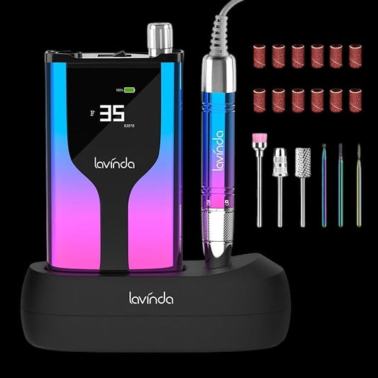 Wand™ Pro Nail Drill - Blue Purple Gradient - 35,000 RPM Rechargeable by Lavinda