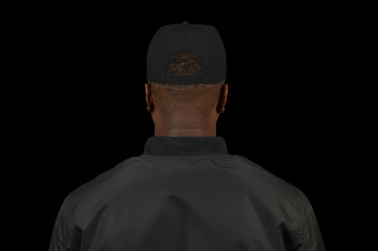 Black Distressed '777 Embroidered Snapback Hat - AetherLux.Shop