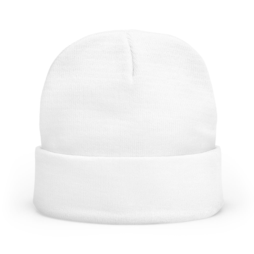 '777' Knit Beanie — White