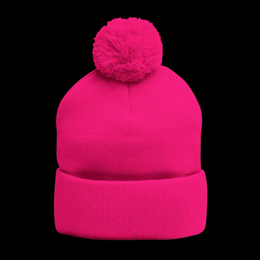 777 Pom-Pom Knit Cap — Hot Pink - AetherLux.Shop