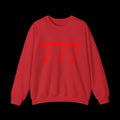 777 Crewneck Sweatshirt — Red by Printify