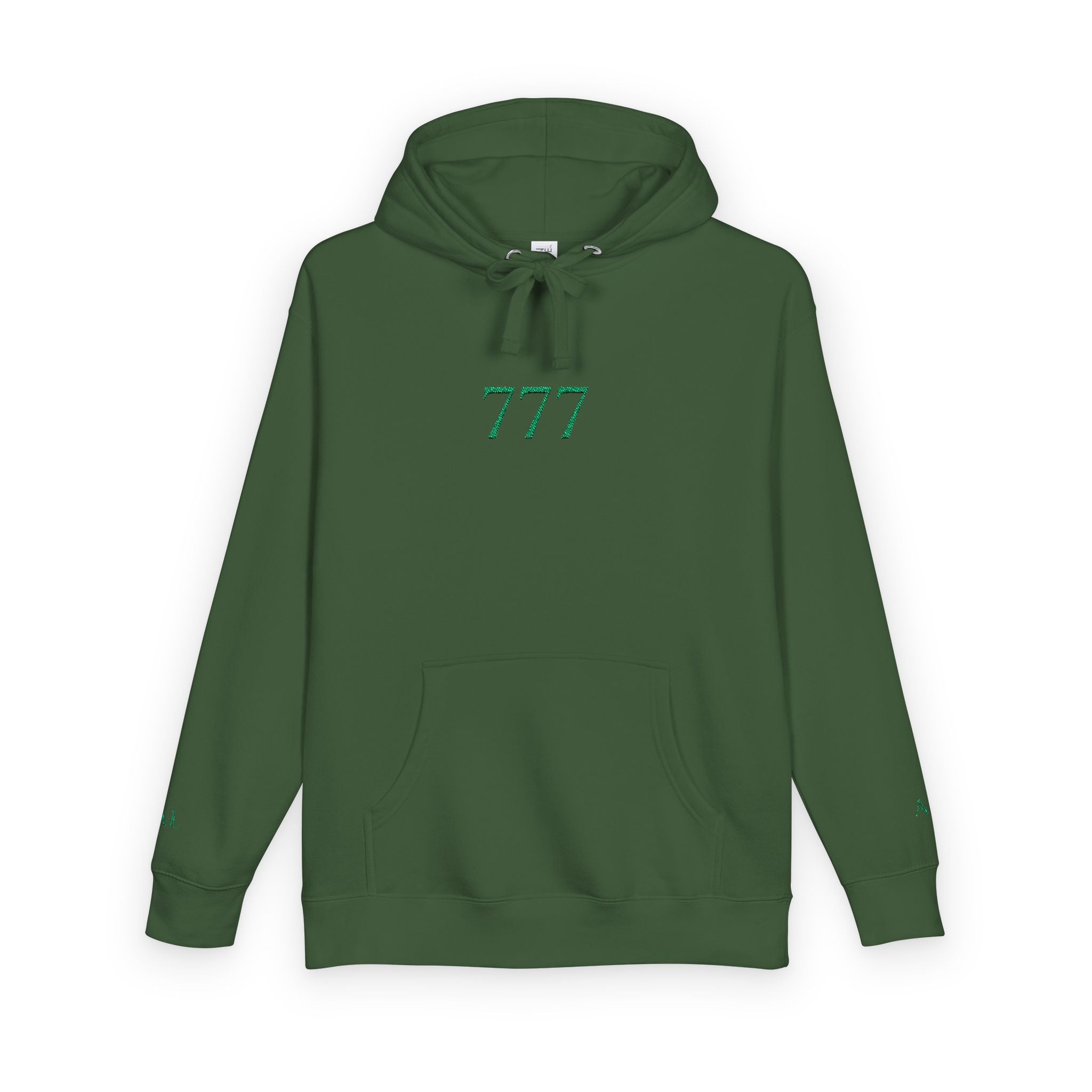 Lucky 777 Hoodie — Forest Green