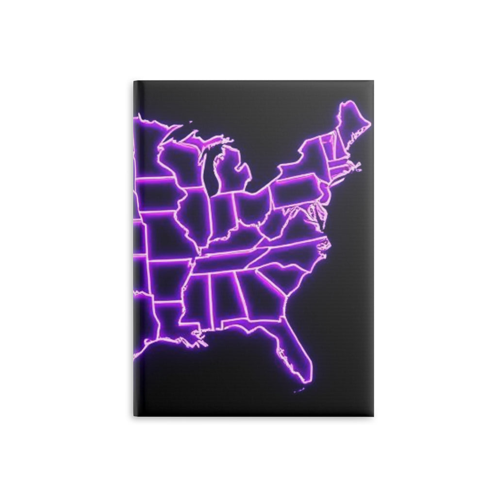 Royal Aura: America Hardcover Notebook with Puffy Covers by Printify