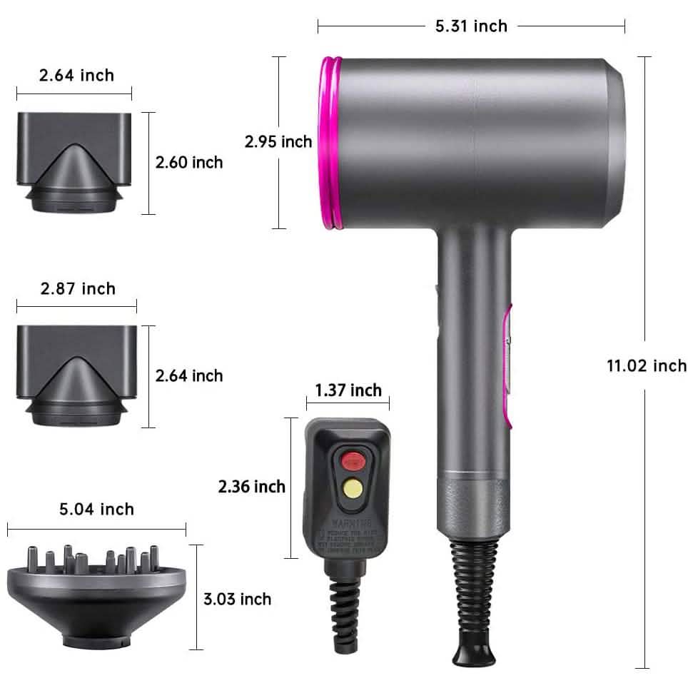1800W Professional Hair Dryer with Diffuser Ionic Conditioning by DailySale