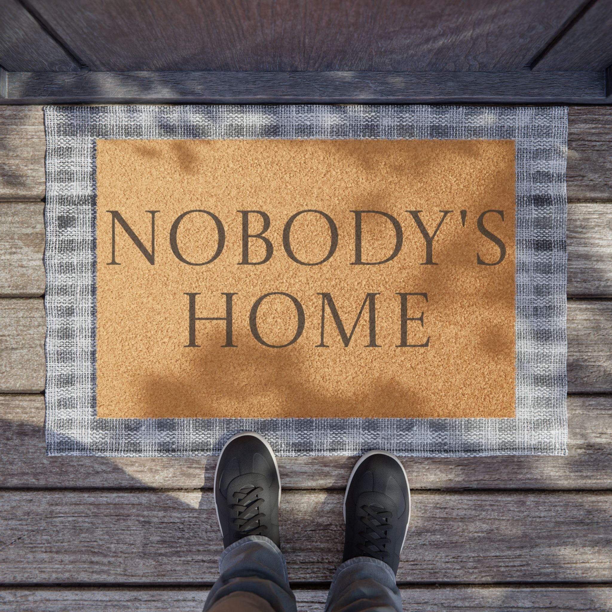 "Nobody's Home" Funny Welcome Mat