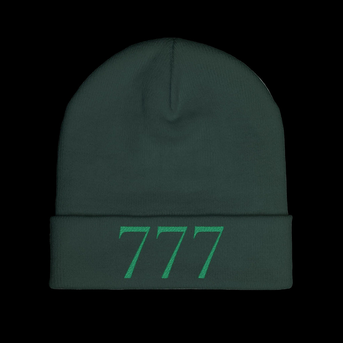 777' Knit Beanie — Hunter Green - AetherLux.Shop