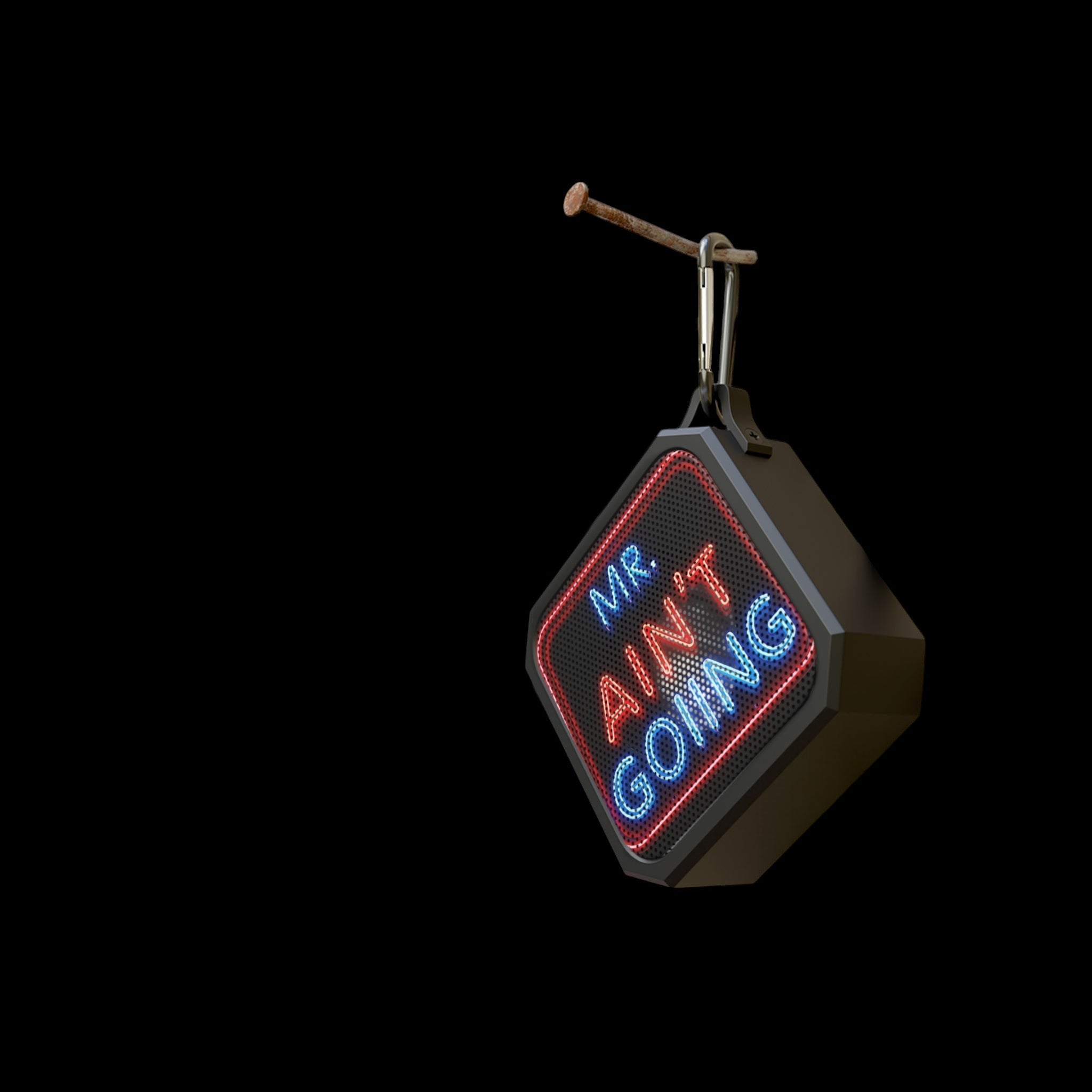 Mr. Ain't Going Outdoor Bluetooth Speaker by Printify