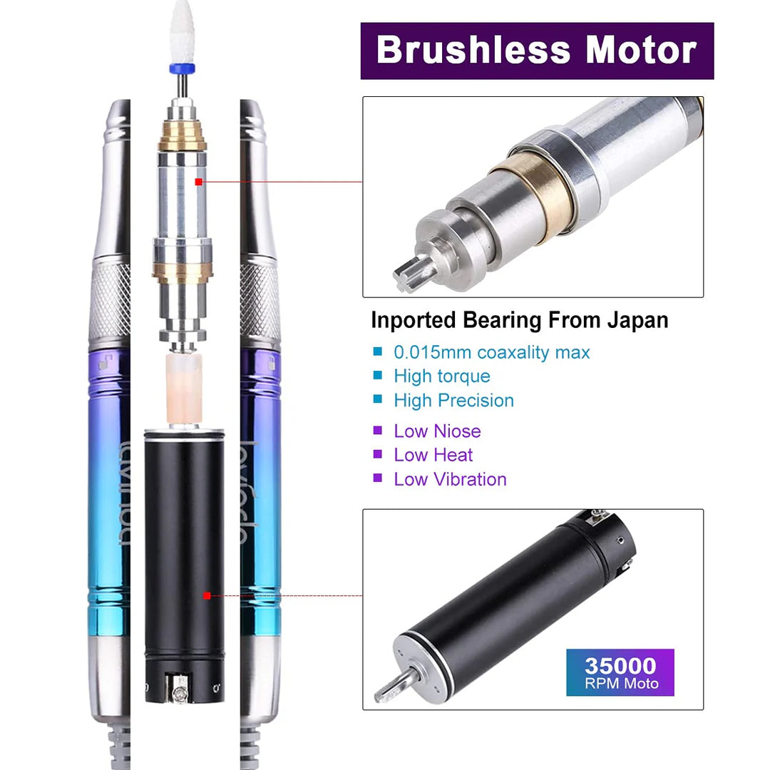 Wand™ Pro Nail Drill - Blue Purple Gradient - 35,000 RPM Rechargeable