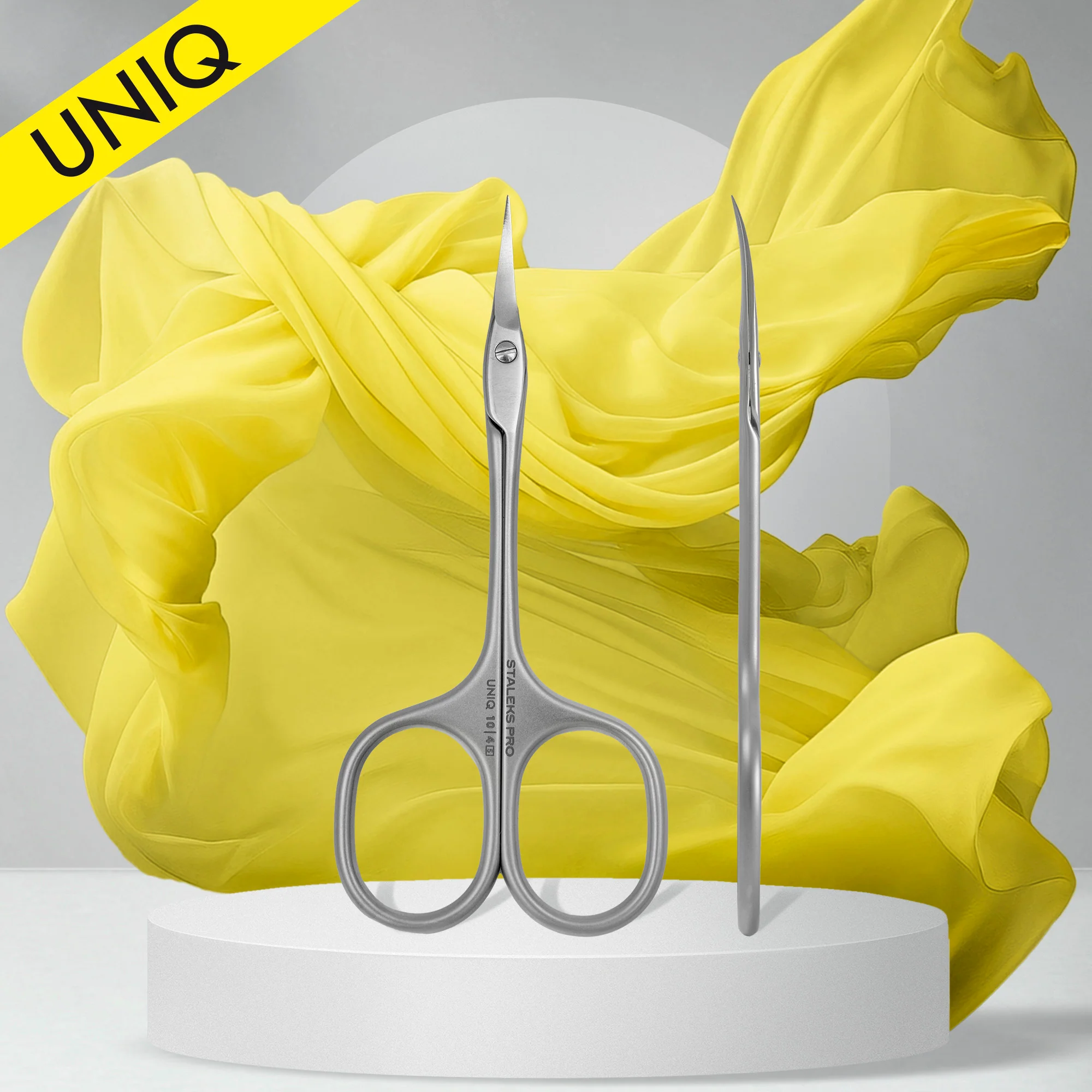 Professional Cuticle Scissors "Ballerina" UNIQ 10 TYPE 4 -SQ-10/4- STALEKS by kvadrat store
