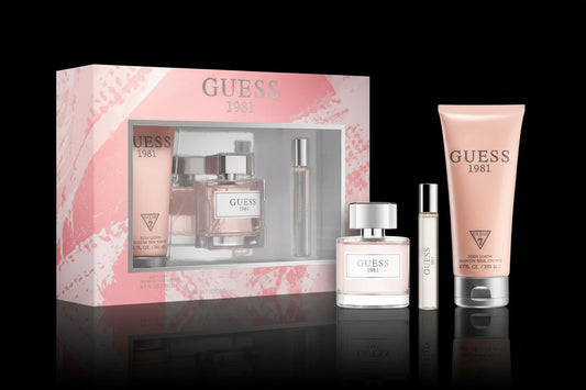 1981 By Guess For Women EDT Spray (3pc Gift Set) by perfumesandrea