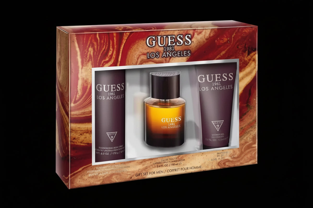 1981 Los Angeles By Guess For Men (3pc Set Gift) by perfumesandrea