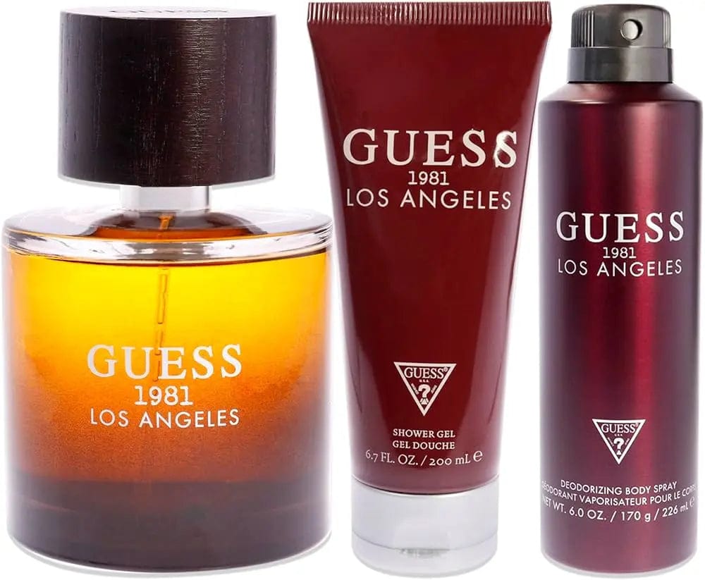 1981 Los Angeles By Guess For Men (3pc Set Gift) by perfumesandrea