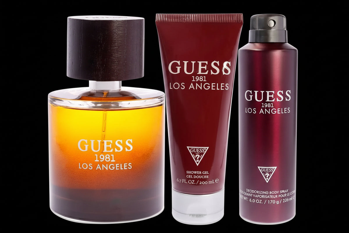 1981 Los Angeles By Guess For Men (3pc Set Gift) by perfumesandrea