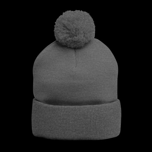 777 Pom-Pom Knit Cap — Graphite - AetherLux.Shop