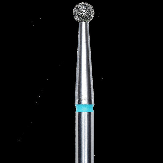 DIAMOND NAIL DRILL BIT, "BALL", BLUE, HEAD DIAMETER 2.7MM (FA01B027) - STALEKS™ by kvadrat store