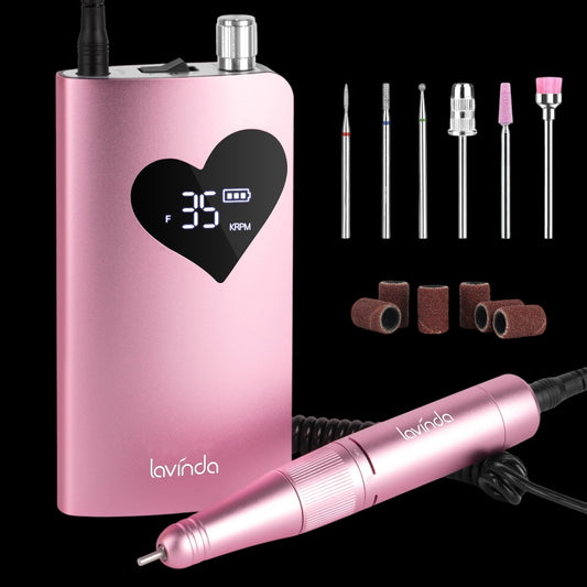 Wand™ Air Nail Drill - Pink - 35,000 RPM Rechargeable by Lavinda