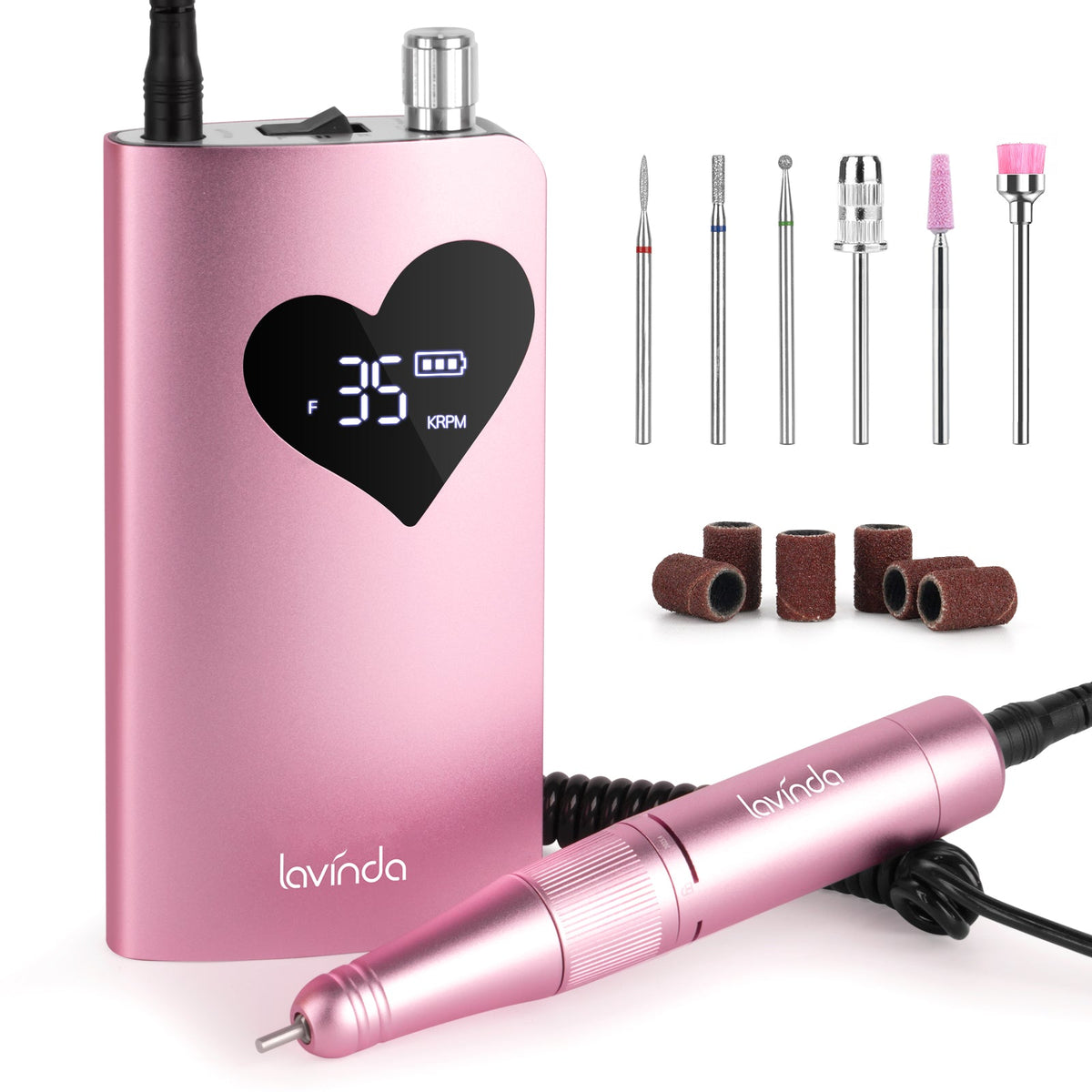 Wand™ Air Nail Drill - Pink - 35,000 RPM Rechargeable