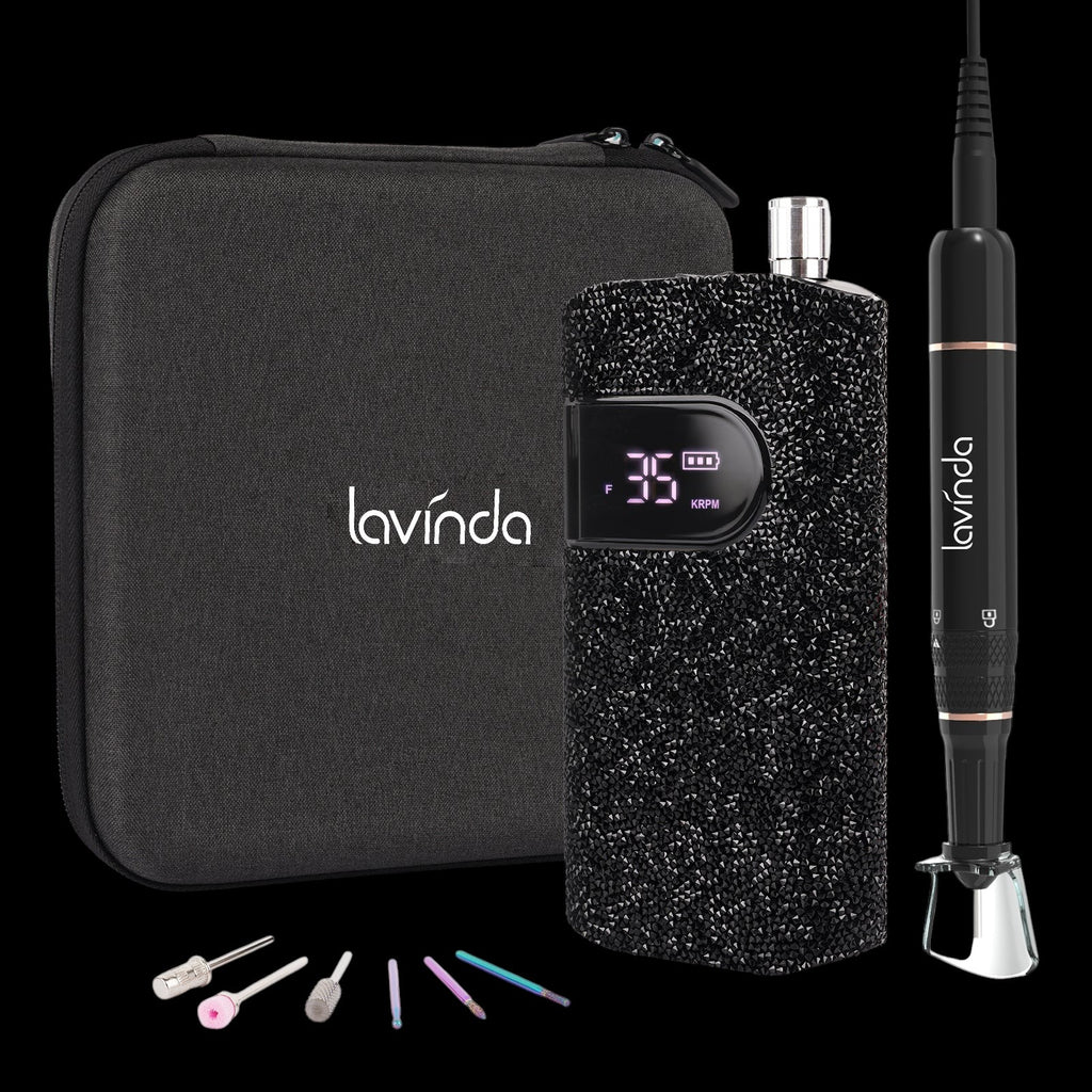 Wand™ Nail Drill - Black Diamond - 35,000 RPM Rechargeable by Lavinda
