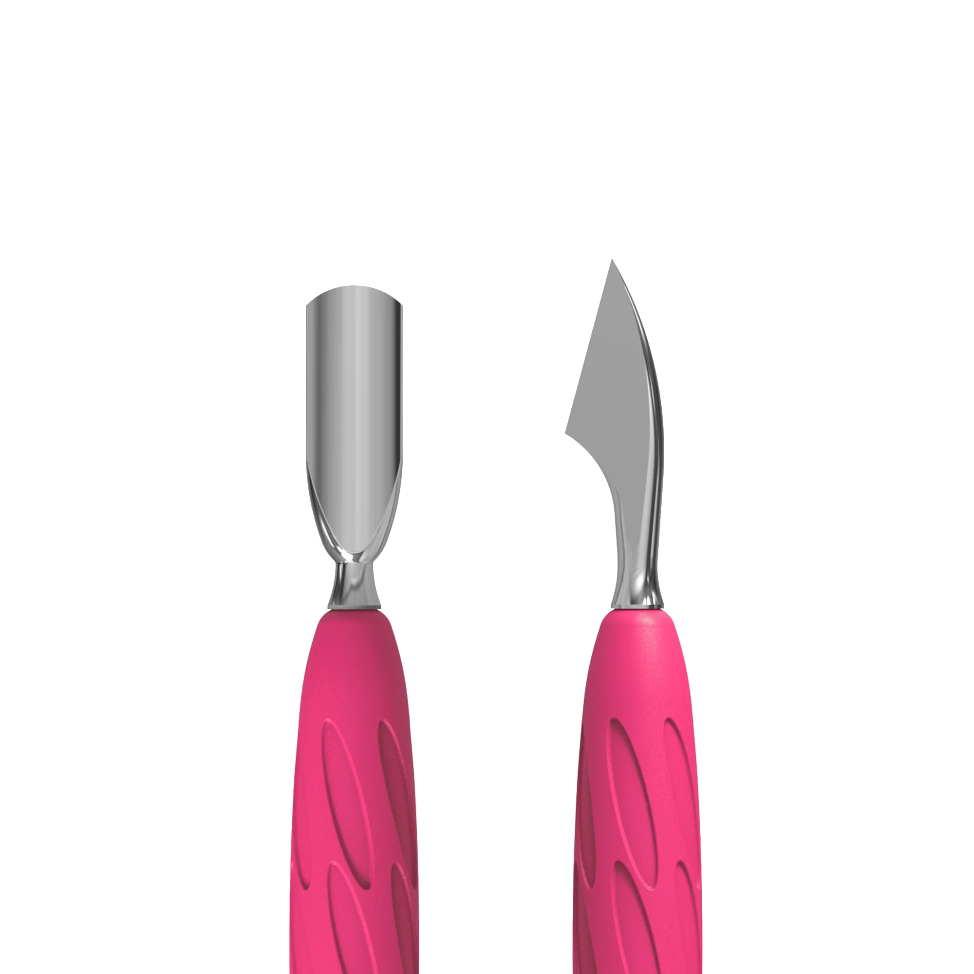 Manicure Pusher With Silicone Handle "Gummy" UNIQ 10 TYPE 3 (Narrow Rounded Pusher + Hatchet) -PQ-10/3- STALEKS by kvadrat store