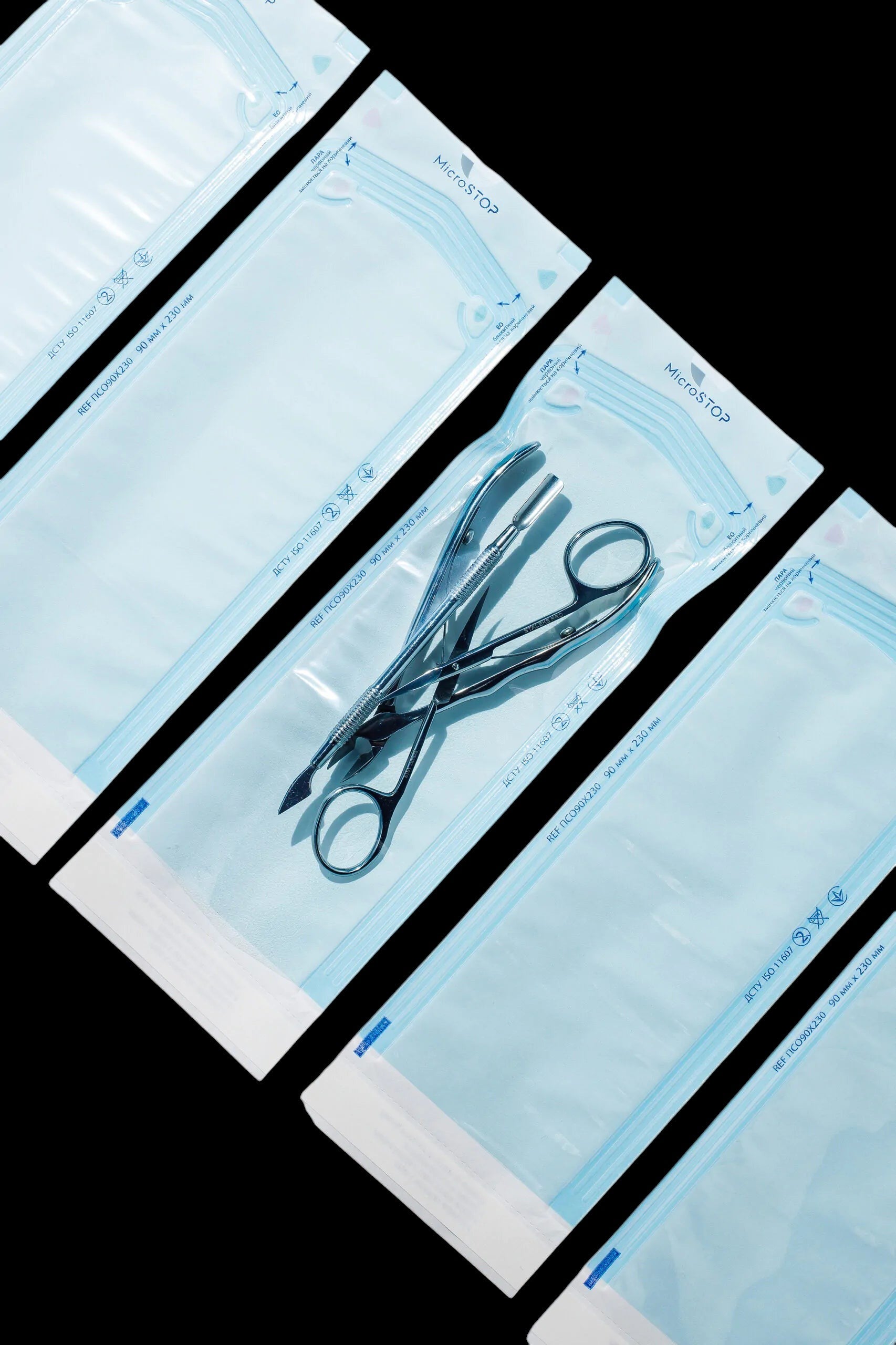 MicroStop self-adhesive pouches for AUTOCLAVE ONLY, 90×230 mm (200 pcs) by kvadrat store