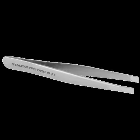 STALEKS PRO EXPERT 10 TYPE 1 EYEBROW TWEEZERS WIDE STRAIGHT EDGE TE-10/1- STALEKS™ by kvadrat store