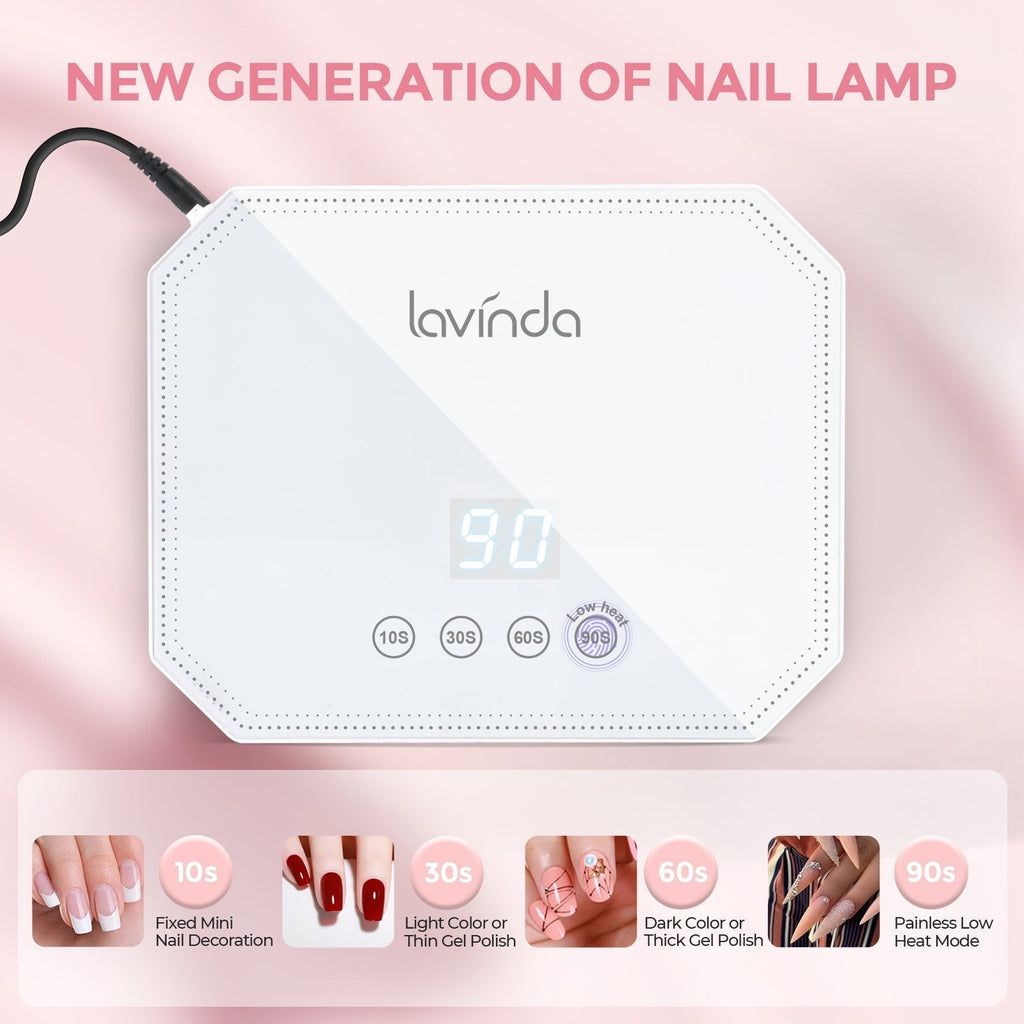 Lumina™ Nail Lamp - White - Plug-in UV/LED by Lavinda