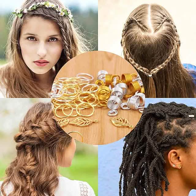 200-Pieces: Loc Hair Jewelry for Women Braids and Dreadlocks by DailySale