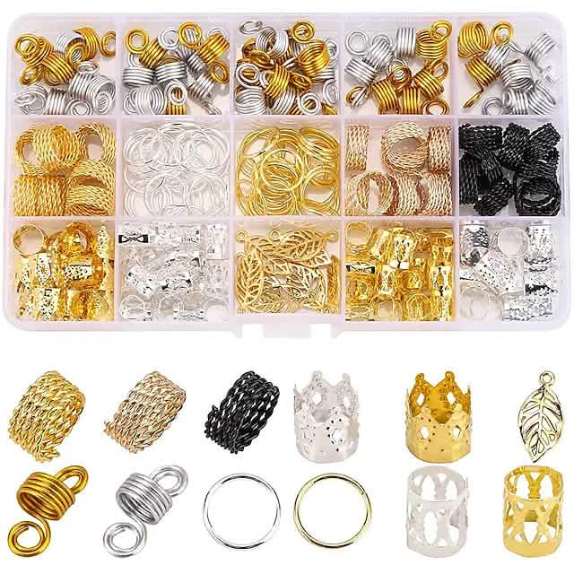 200-Pieces: Loc Hair Jewelry for Women Braids and Dreadlocks by DailySale